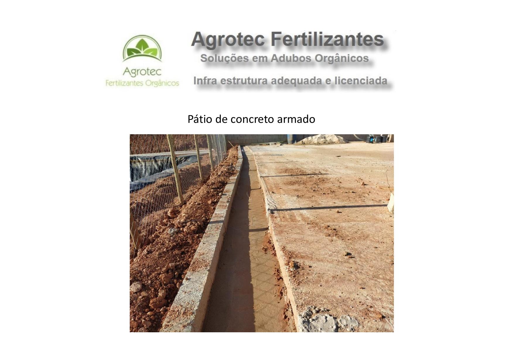 Pátio de concreto armado